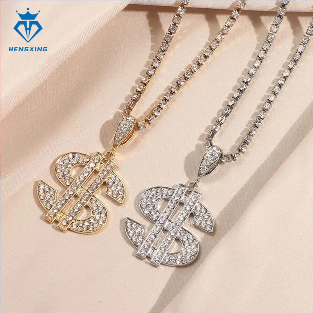 Offre spéciale charmant Sier bijoux de luxe plaqué perle Moissanite incrusté collier pendentif