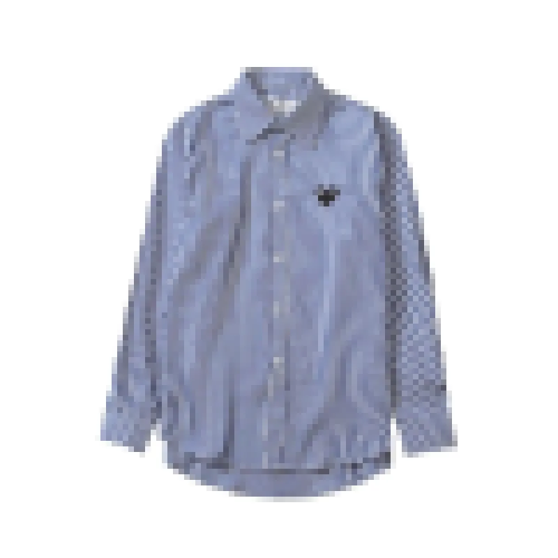 Long Sleeve designer CDG PLAY Mens Blue Striped Shirt Shirts Tops Clothes