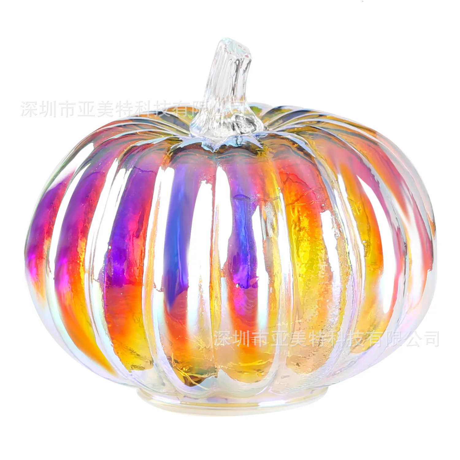 Overige feestelijke feestartikelen Glazen pompoenlamp decoratie LED-pompoenlamp 231114