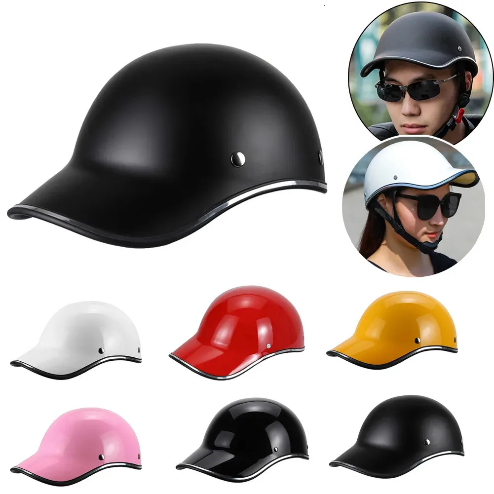 Cycling Helmets Motorcycle Helmet Baseball Cap Adjustable Bike Half Scooter MTB Safety Hard Hat for Women Men Bicycle 231113