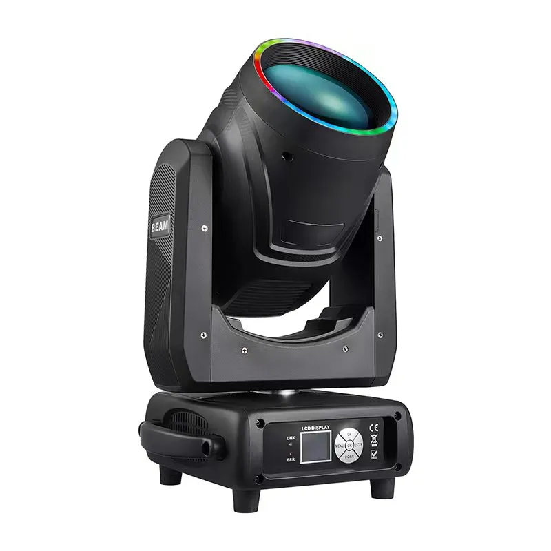 4 шт. Beam 320 Вт Gobo Beam движущийся головной светильник с кольцом RGB Strip DMX512 Moving Head Beam Бар Ночной клуб Сценическое освещение