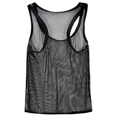 Heren tanktops vest groot mesh ademende sexy camisole tanktop onderhirt kleding mannen mouwloze shirts singlet fitness 230414