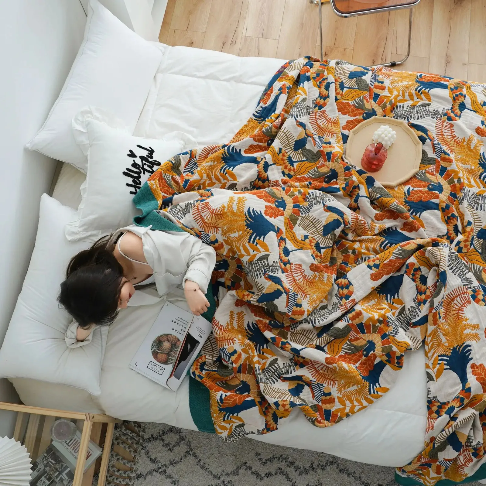 Filtar Nordiska bomullsfilt kastar etnisk luftkonditionering quilt boho ark king size filtar mjuk fritid säng spridning soffa handduk 231113