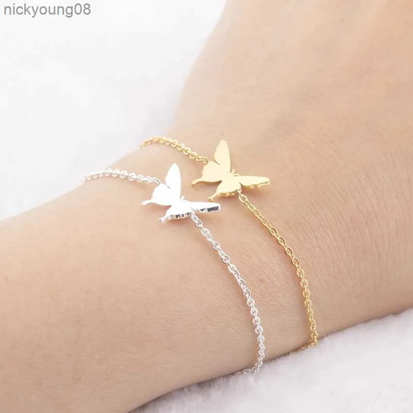 Kralen Leuke Vlinder Armband Voor Vrouwen Meisjes Kids Mode Vlinder Charm Hand Kettingen Sieraden Beste Vriend Geschenken Fijne Strand ArmbandenL231114