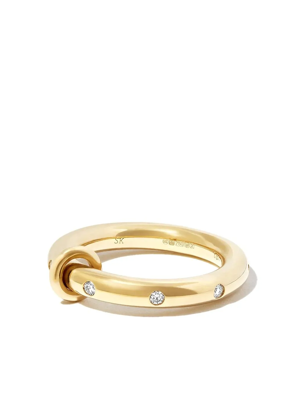 Spinelli kilcollin ringar varumärke logotypdesigner ny i lyxiga fina smycken gul guld diamantring