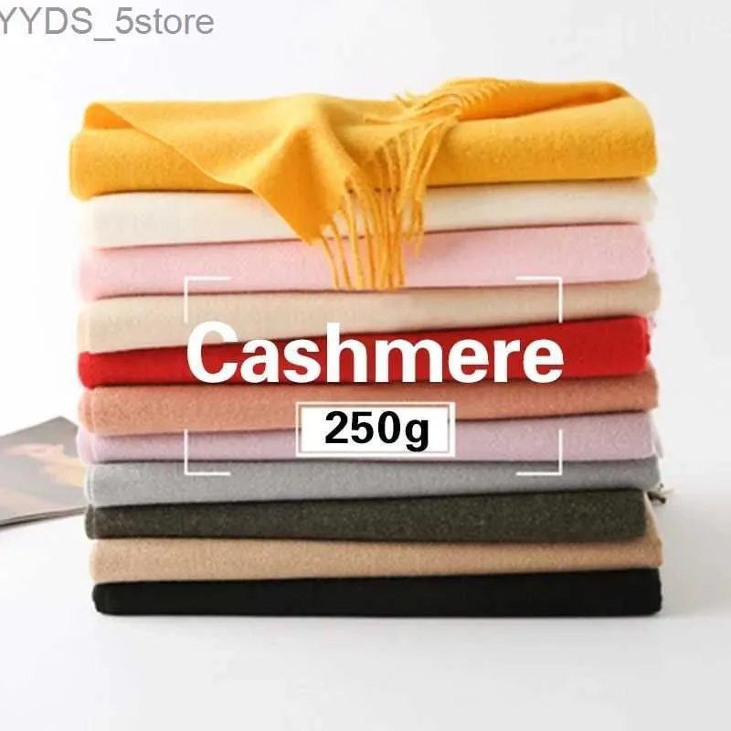 Scarves Winter Cashmere Women Scarf Female Luxury Brand Scarves Lady Tassel Bandana Women Solid Shl Wraps Foulard Tippet Pashmina YQ231114