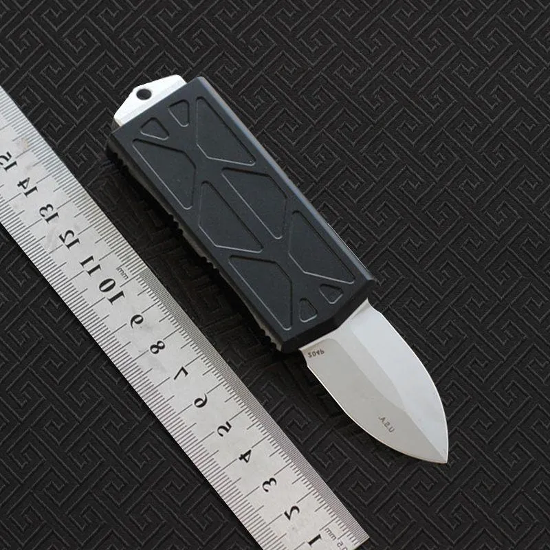 Wysokiej jakości portfel Nóż Survival High-end New D2 EDC Stonewash Aluminium Blade Nóż, noże zewnętrzne kemping 56 "Style CNC Tools Rpvgl