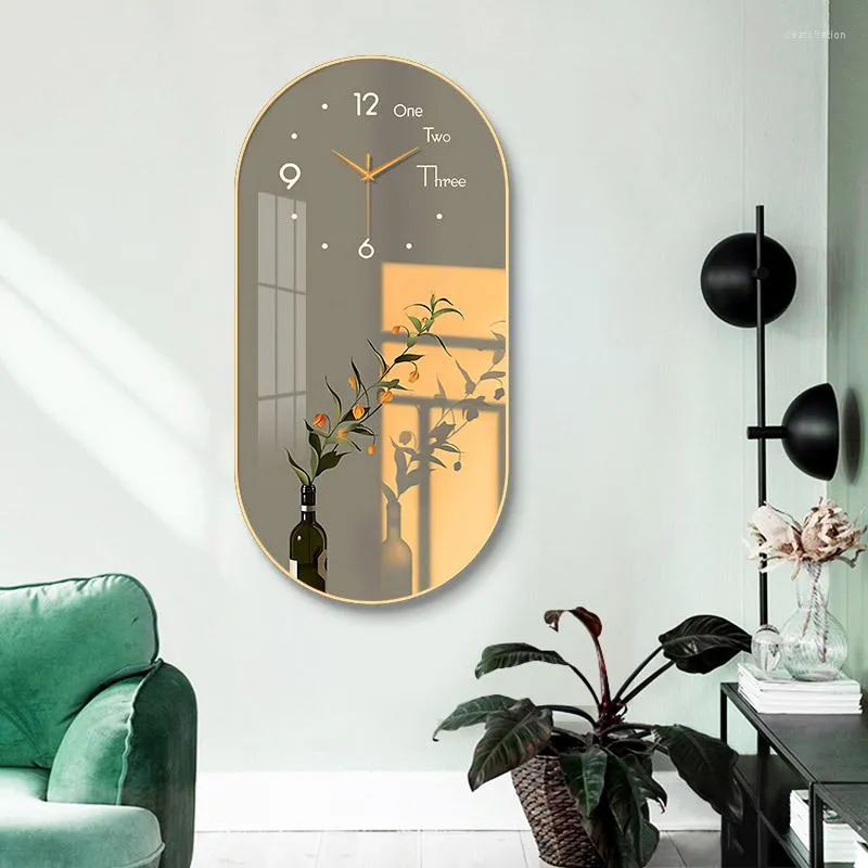 Zegary ścienne luksusowy kryształowy zegar porcelanowy duży nowoczesny salon kwiat domowy dekoracyjny obraz cichy wystrój