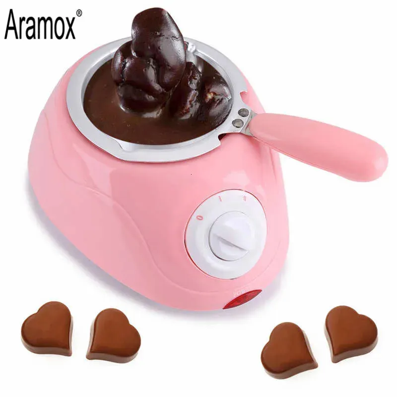 Other Kitchen Dining Bar Electric DIY Chocolate Candy Melting Pot Fountain Fondue Melter Machine Tool EU Plug 220V 231114