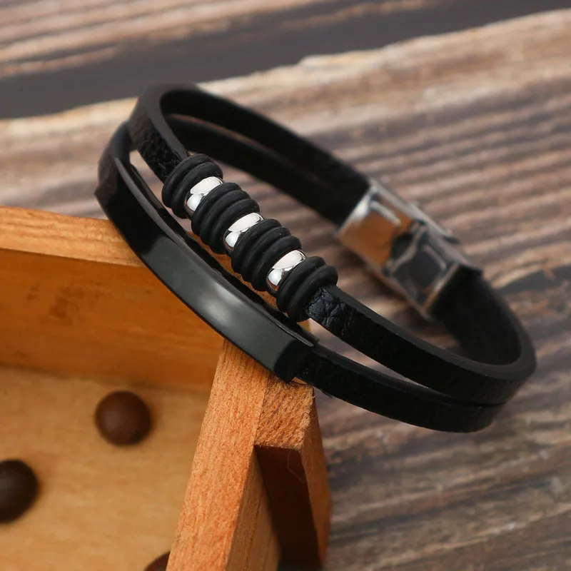 Bracelet à breloques en acier inoxydable de conception classique, bijoux pour vente en gros