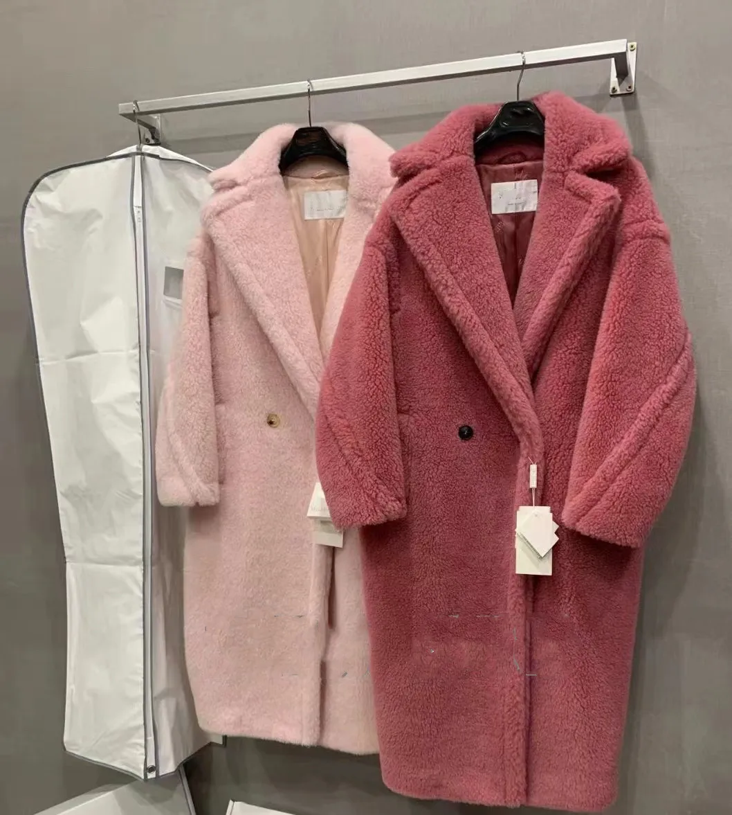 Teddymantel Rosa Wollmantel Rosa Kapuze Esprit Teddy Mantel Beige