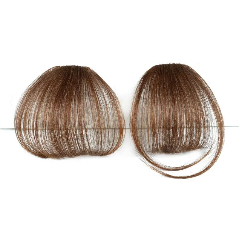 Clip in Bang Extension de cheveux naturels frange de cheveux frange mode populaire pleine main tissée vrais postiches 12 LL