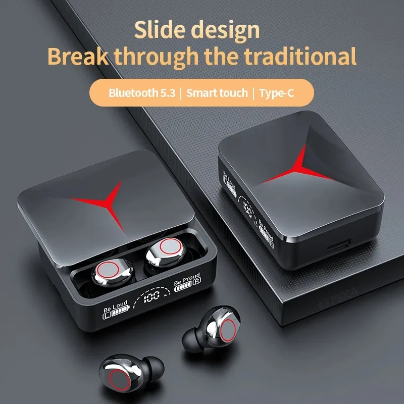 2023 New Bluetooth 5.3 Wireless TWS Headset Waterproof Noise Canceling Game Earbuds with LED Screen HiFi Music Sports Earphone