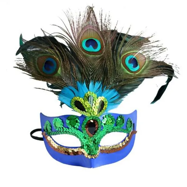 Christmas Peacock Mask Lady Halloween masquerade Party half face with birthday party supplies GC2468