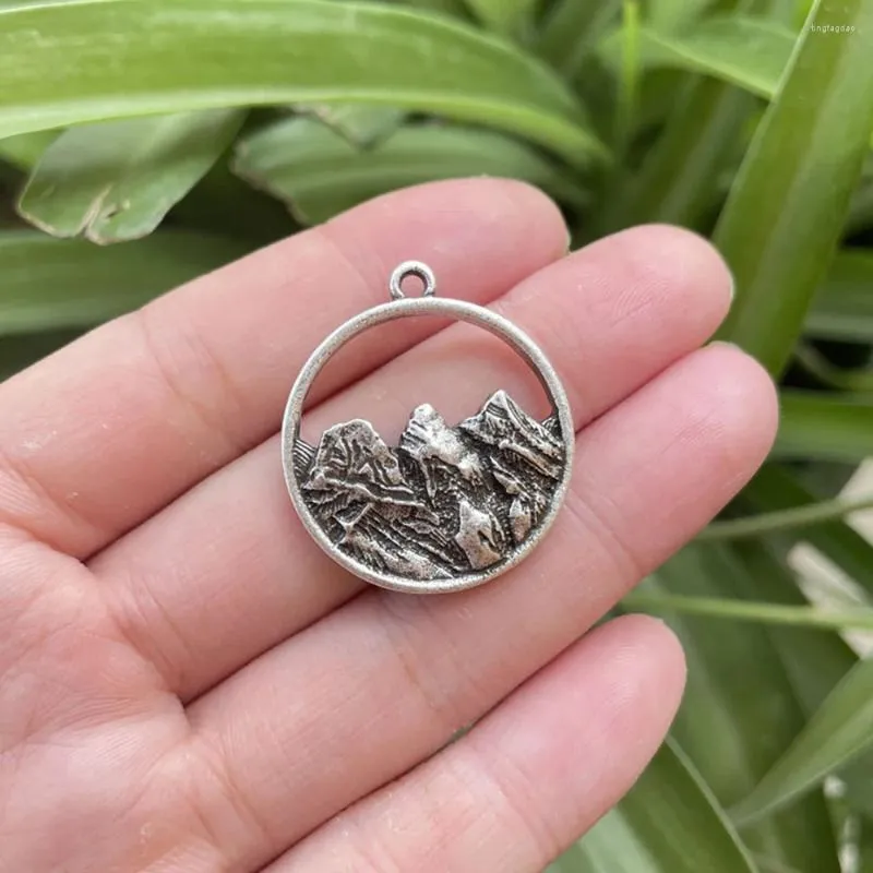 Charms 10pcs Mountain wisiant Naszyjnik Podróżna Biżuteria przygodowa