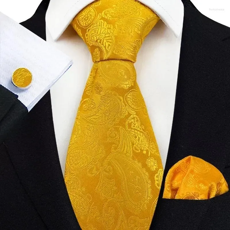Fliegen Individuelle Krawatten-Manschettenknöpfe mit Seidengefühl für Männer Gravatas Großhandel Mode-Krawatten Dunkelgrau Hochzeitsaccessoires Man Fit Workplace
