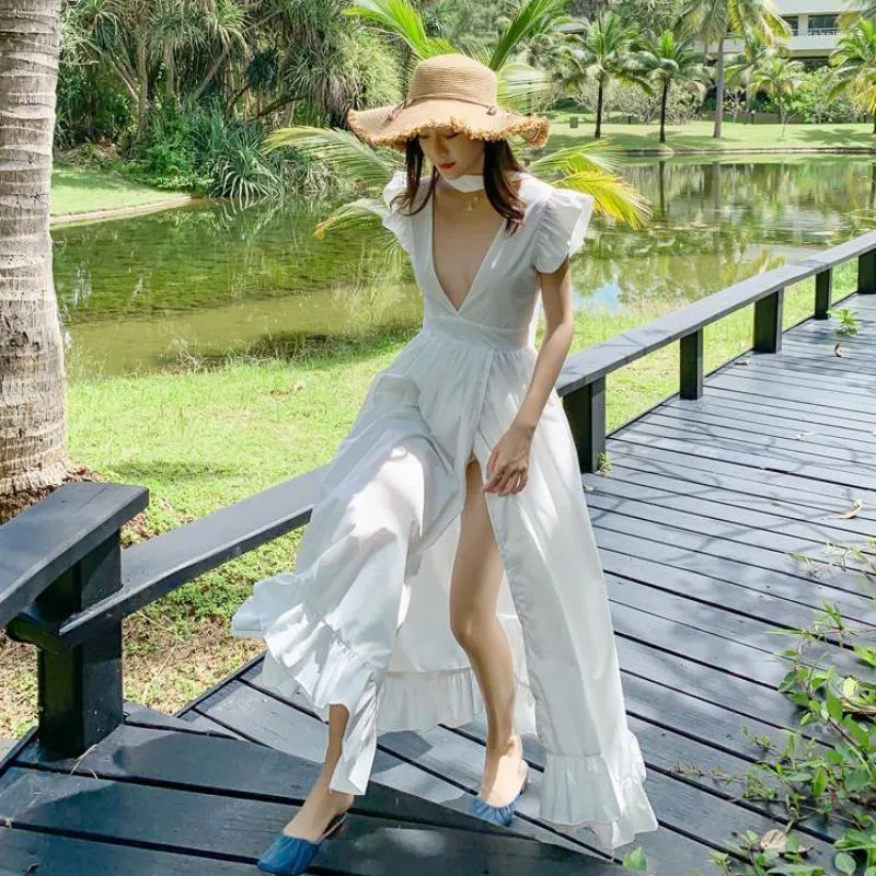 Flowing summer dresses with sleeves sale