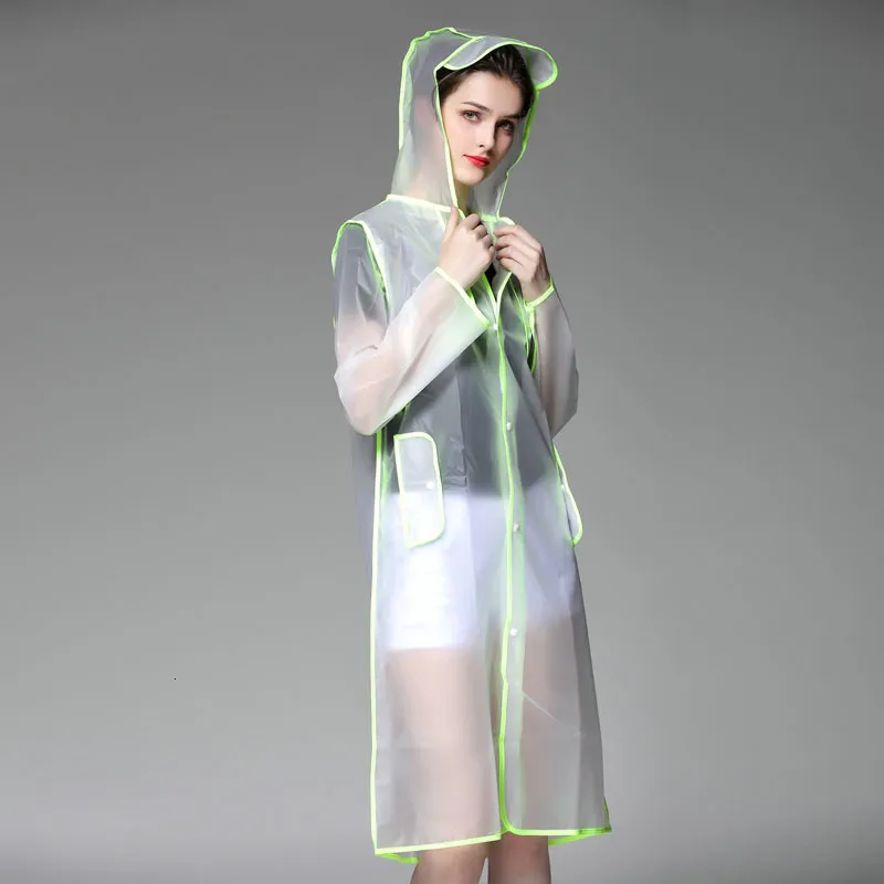 Transparente Transparente Eva Raincoat Veste Longue Veste Impermeable Poncho Exterieur Verineres 4 Couleurs Du 11 72 DHgate