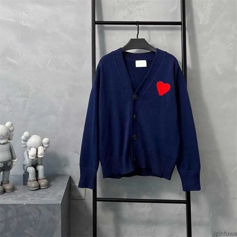 Paris Amis Amisweater Cardigan Sweater Homens Mulheres Pulôver AM I França Designer Bordado Coração Amor Coeur Suor Malha Jumper Hoodies Amiparis C6BZ