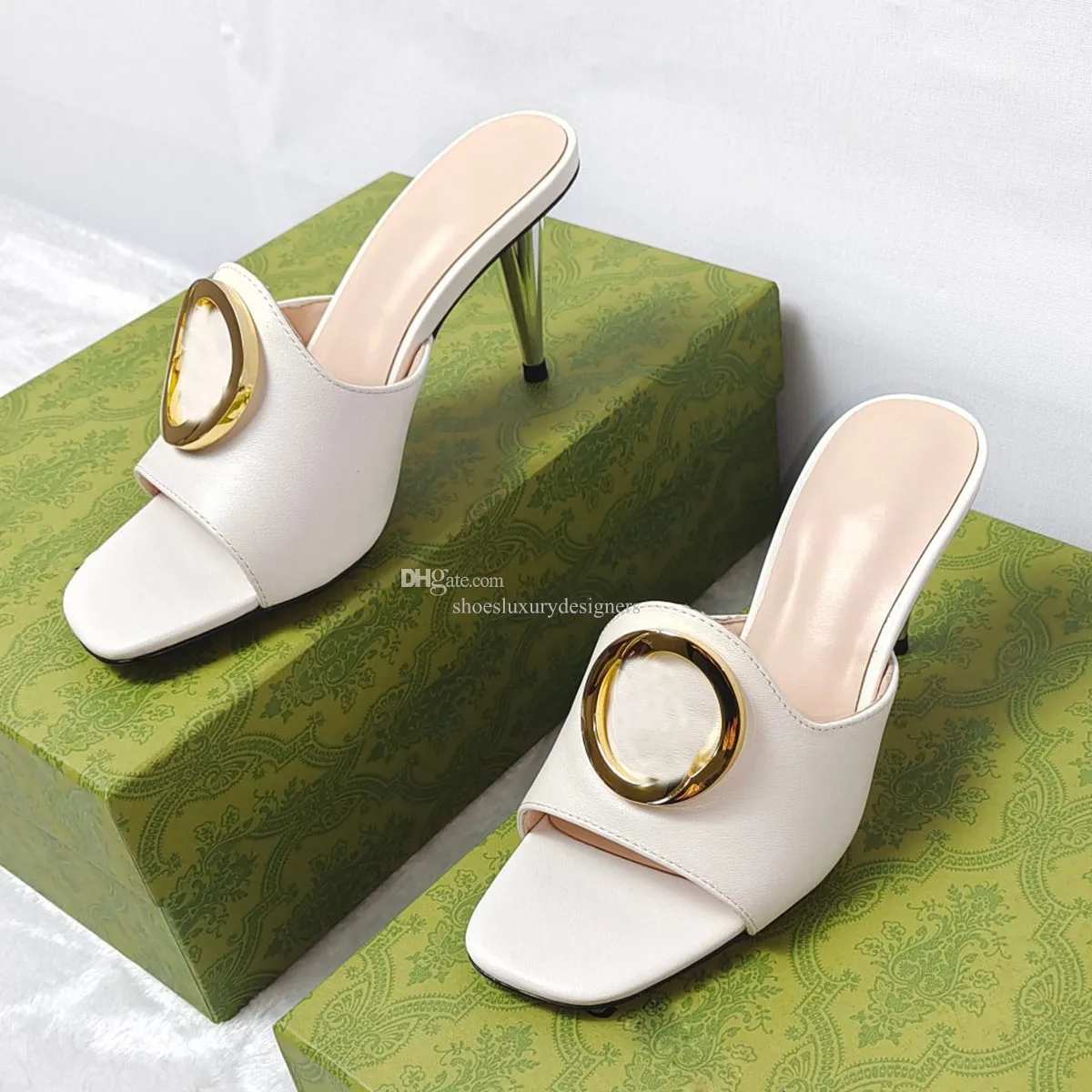 Blondie Mule Pantoffels Slippers Sandalen Met Hakken Dikke