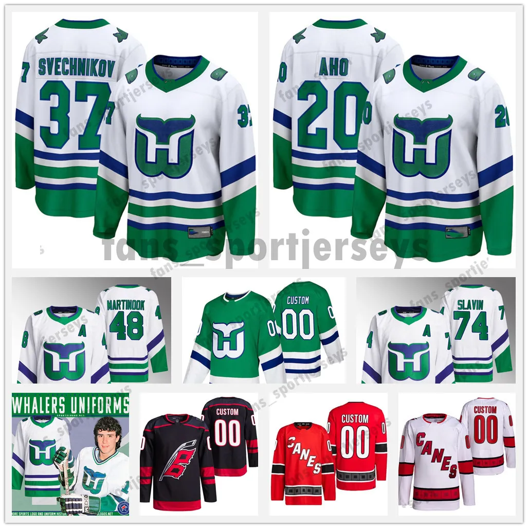 20 Maglia da hockey Sebastian Aho Hurricanes Hartford Whalers 8 Brent Burns Andrei Svechnikov Teuvo Teravainen Bunting Ron Francis Jarvis Jaccob Slavin Dmitry Orlov