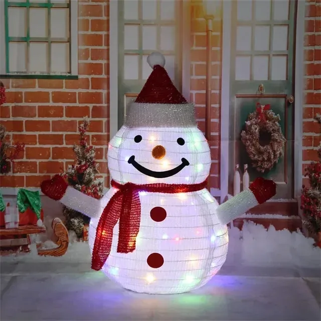 SLFR-Snowman Solar Lanterns, Christmas Outdoor Hanging Lantern Waterproof Decorative Snowman Lamps Decor Garden Patio Yard Porch Xmas Holiday Party De