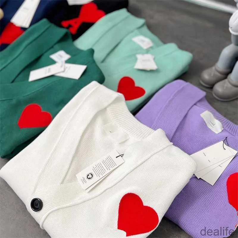 AMIs Amisweater Parijs vest trui heren dames trui AM I Frankrijk ontwerper borduurwerk hart liefde Coeur zweet gebreide trui hoodies Amiparis