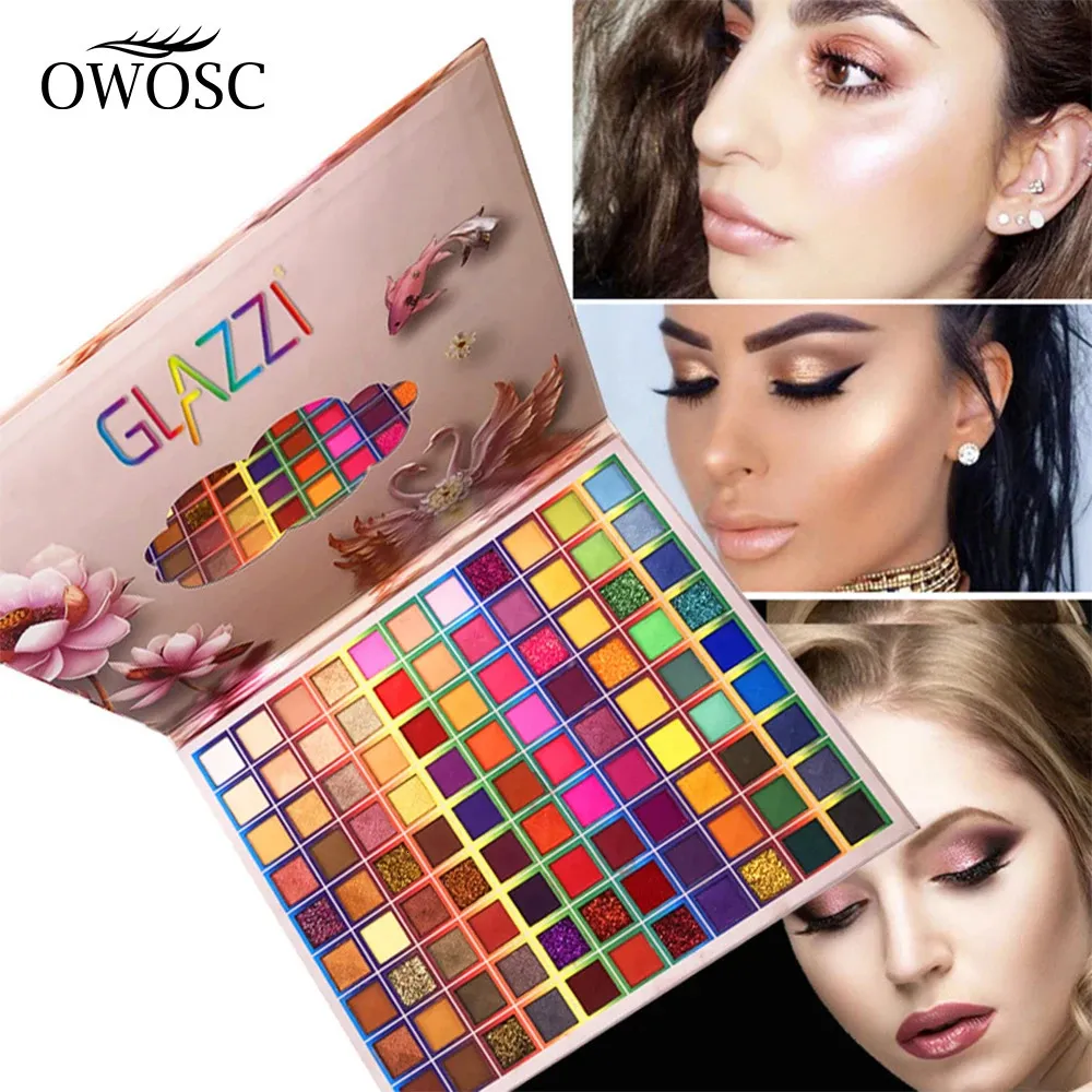 Cień oka OWOSC 99 Kolory palety cieni do powiek Brak błyszczona bysznia proszek proszek Mat Mat Glitter Ckseshadow Paleta kosmetyczna makijaż Makijaż 231113