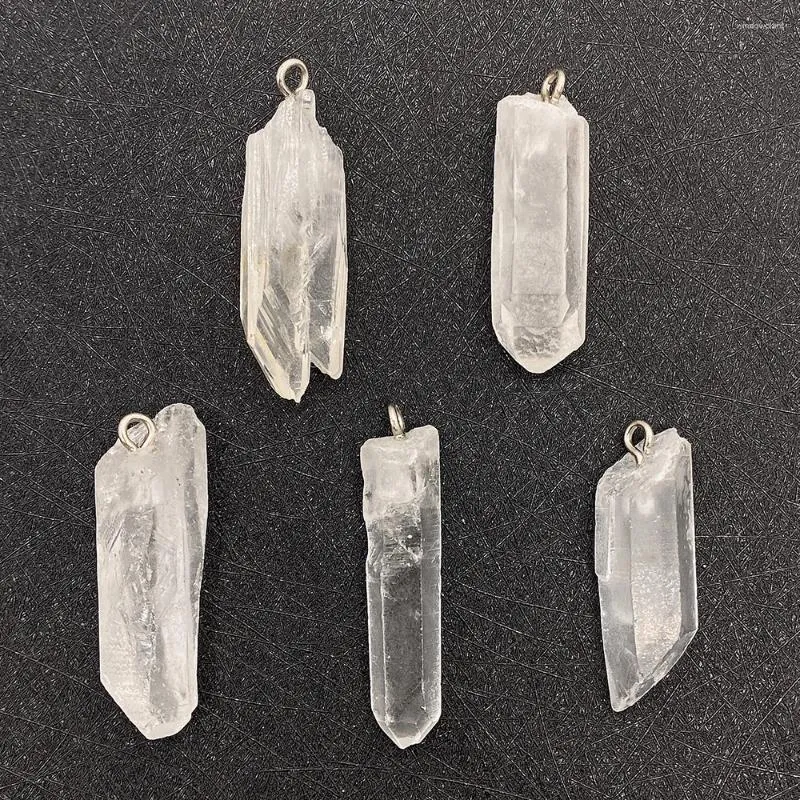 Hänge halsband naturlig sten vit kristall oregelbunden 6-45mm charm frostad diy halsband örhängen butik mode smycken tillbehör