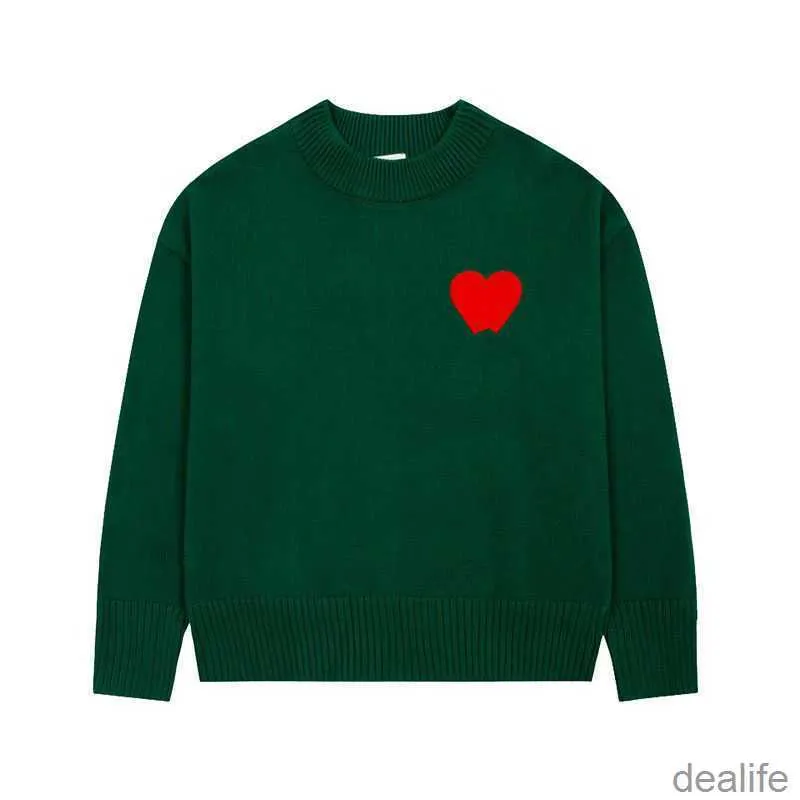 Amis Am i Paris Designer Pull Amiswater Jumper Sweat à capuche hiver épais Sweat Jacquard A-mot Rouge Love Heart Pull Hommes Femmes Amiparis Py4v