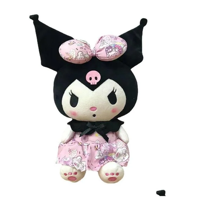 Kuromi Plush Toys Little Devil My Melody Plush Doll Kawaii Soft Stuffed in  A Dress Cosplay Gift for Fans Kids ,10cm-A