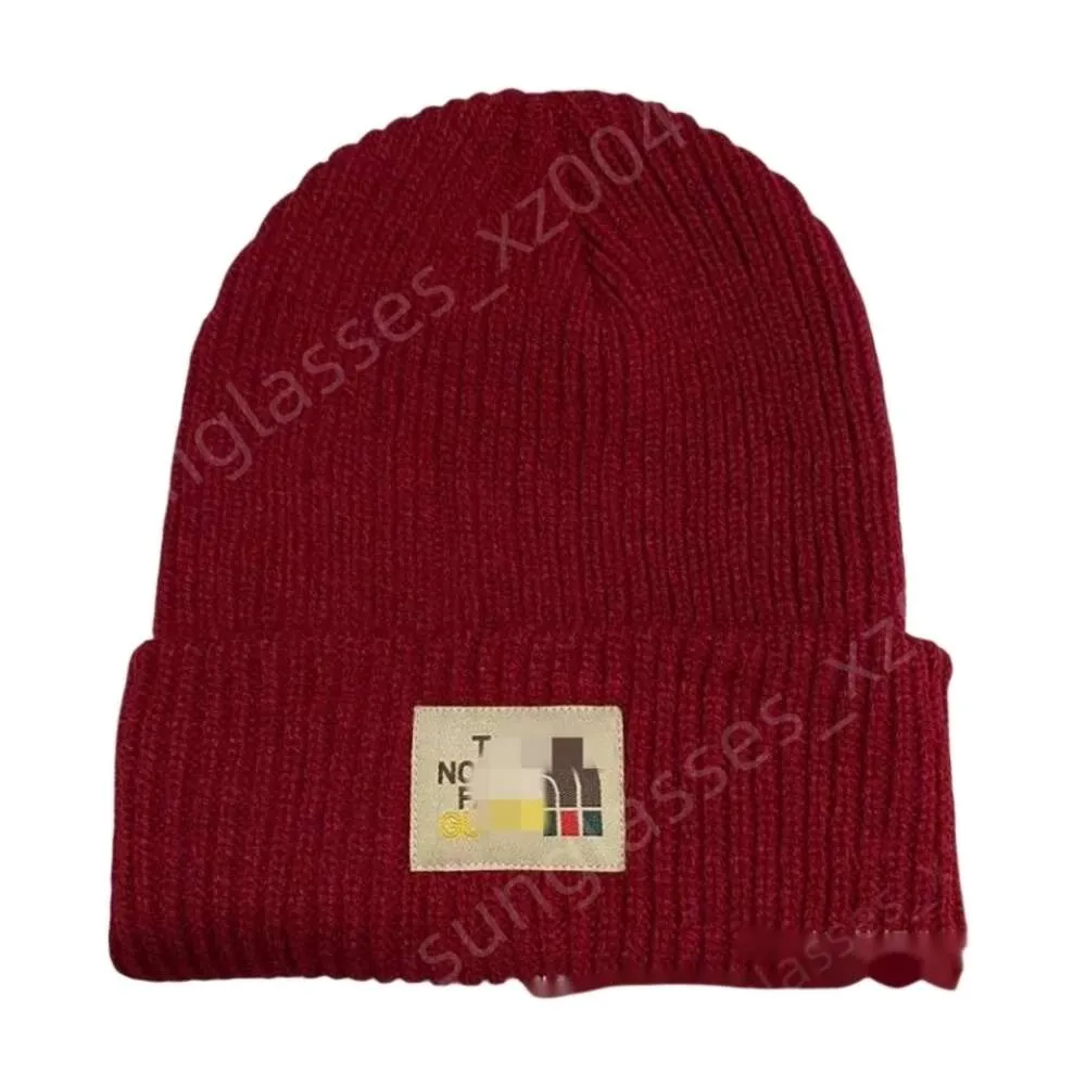 North Beanie Designer Face Chapéu de alta qualidade Chapéu frio Temporadas de outono e inverno Chapéu de malha sólida Proteção de orelha e proteção contra frio Chapéu de lã de marca para mulheres