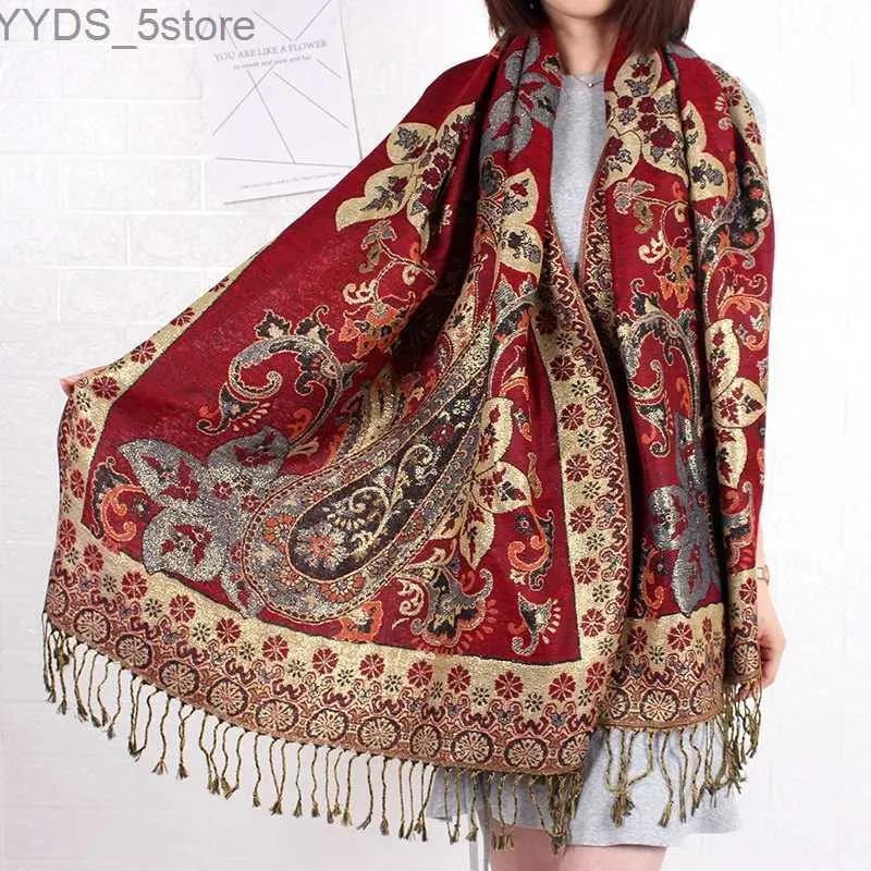 Scarves Women Shl Fashion Ethnic Cashew Viscose Scarf From Spain Long Echarpe Foulards Femme Bufandas Mujer Muslim Hijab Caps new YQ231114