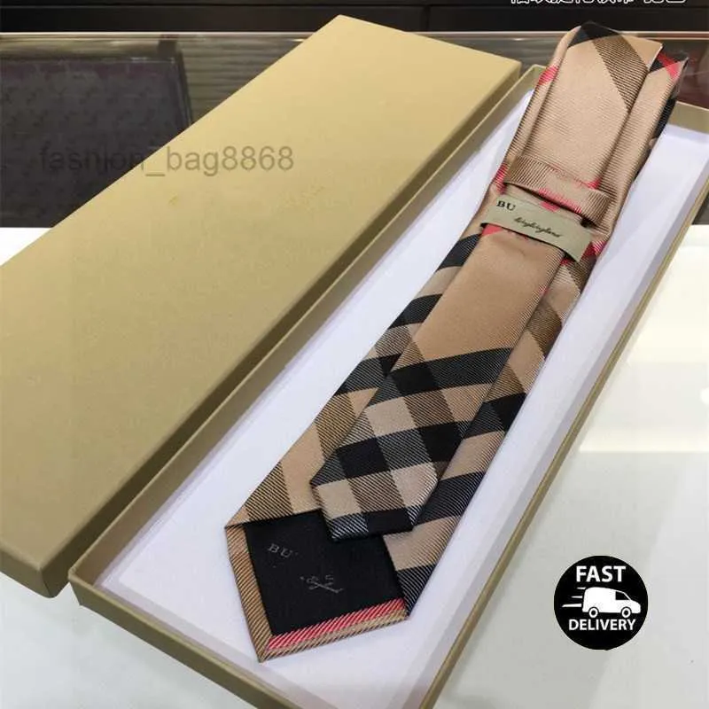 2024 Designer Tie Neck Ties with Box Men Necktie Design Mens Fashion Tie Stripes Pattern Embroidery Luxurys Designers Business Cravate Neckwear