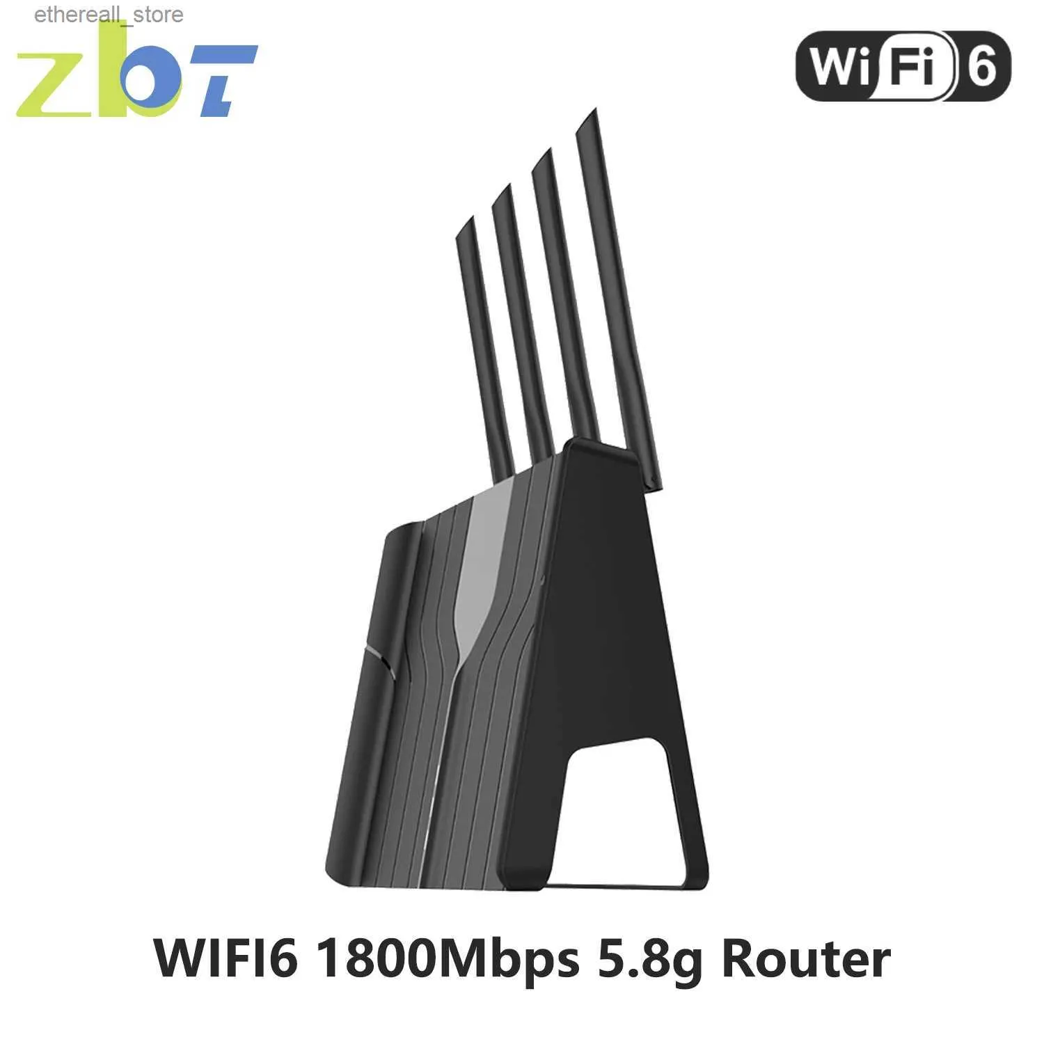 Routeurs ZBT WIFI6 routeur Openwrt 1800Mbps USB3.0 DDR3 256 mo Gigabit 1000Mbps LAN maille WIFI 6 réseau domestique 2.4g 5.8g antenne pour 64 utilisateurs Q231114