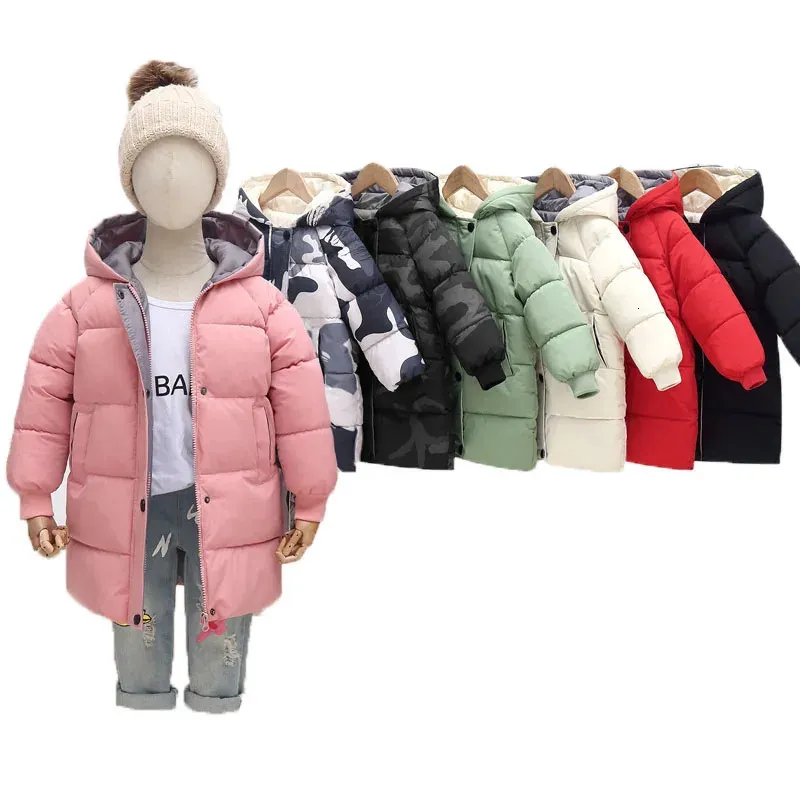 Abrigo de plumón 3 10 años Chaquetas para niñas Ropa de abrigo Ropa de invierno Niños adolescentes Parka de algodón Abrigos Niños Espesar Chaqueta con capucha cálida 231113