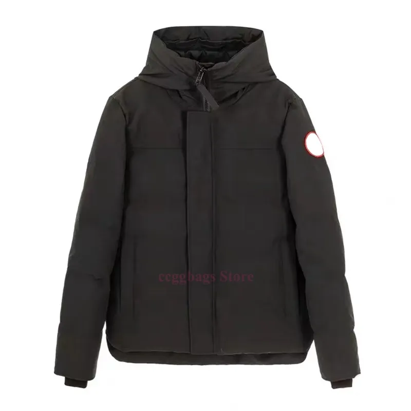 カナダのデザイナーダウンジャケットメンズグースジャケットカジュアルファッション冬のコートフード付きパーカーアウターコートオーバーコート衣類ブラックグレー