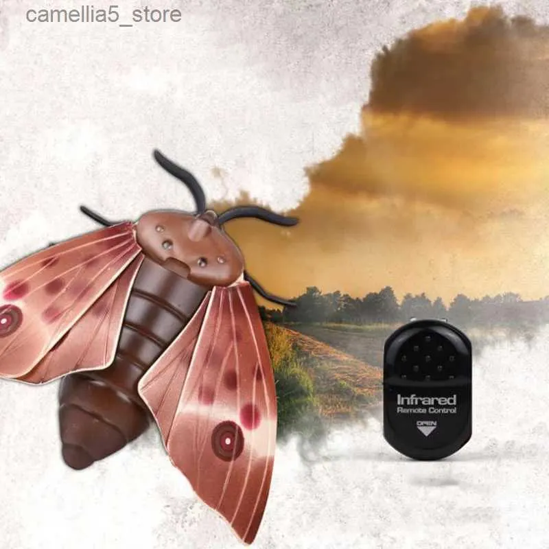 Electric/RC Animals Wireless Remote Control Animal Moth Infrared Remote Control Simulation Butterfly Creative Toy Pet Children's Toy Gift Q231114