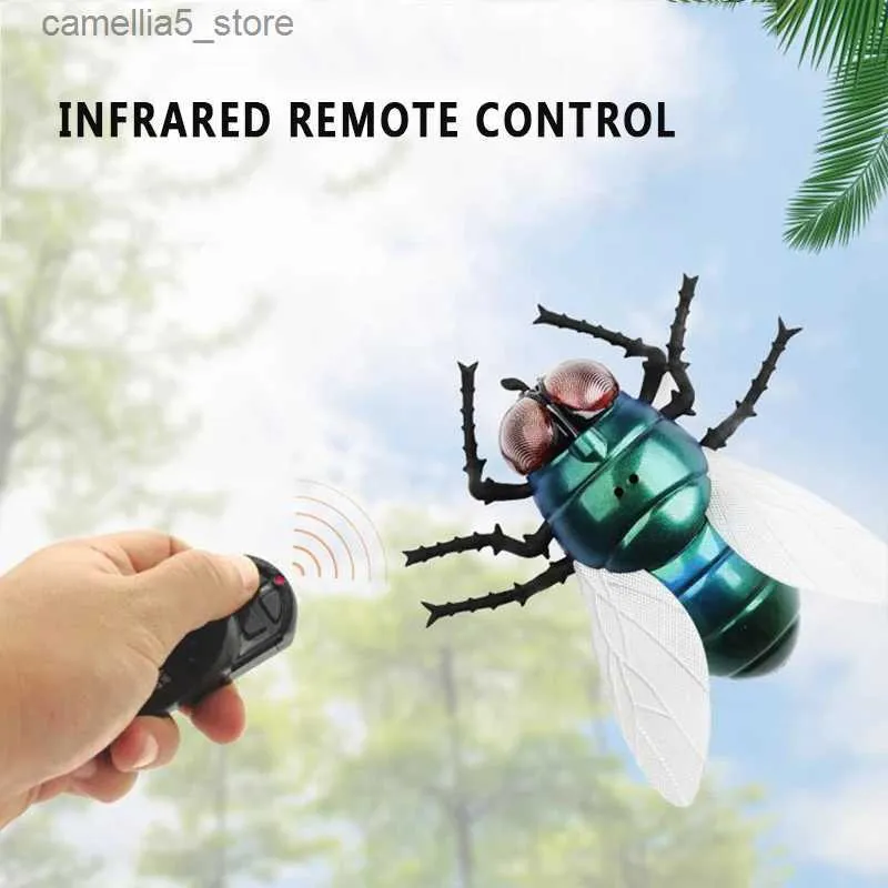 Electric/RC Animals Toy Insect Infrared Remote Control Fake Flugor Animal Toy Rolig RC PRANK JOKE SCARY TRICK TOYS FÖR PARTLIGA ELLER HALLOWEEN FOOLS 'DAY Q231114