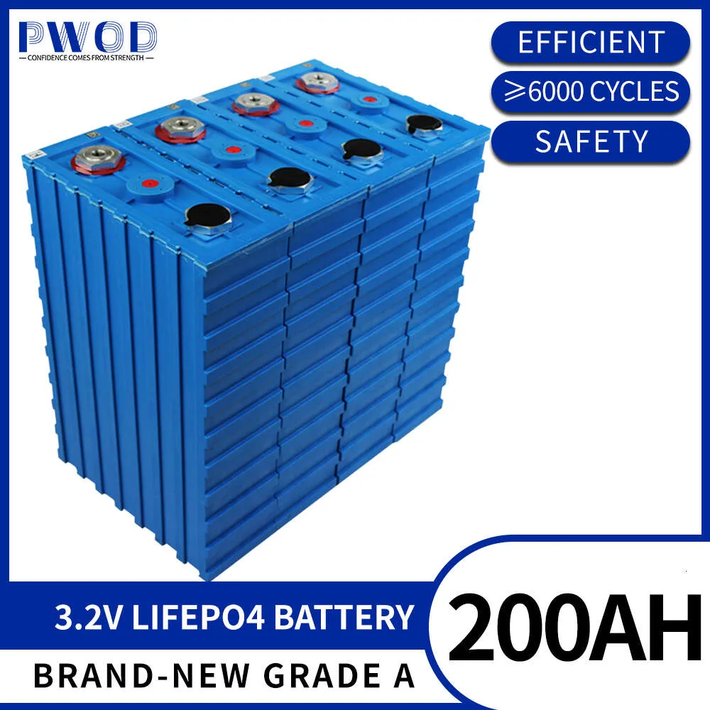 16PCS 200AH Lifepo4 Batterie Wiederaufladbare 6000 Zyklen lithium-eisen phosphat batterien DIY 12V 24V 48V Für Golfwagen Boote