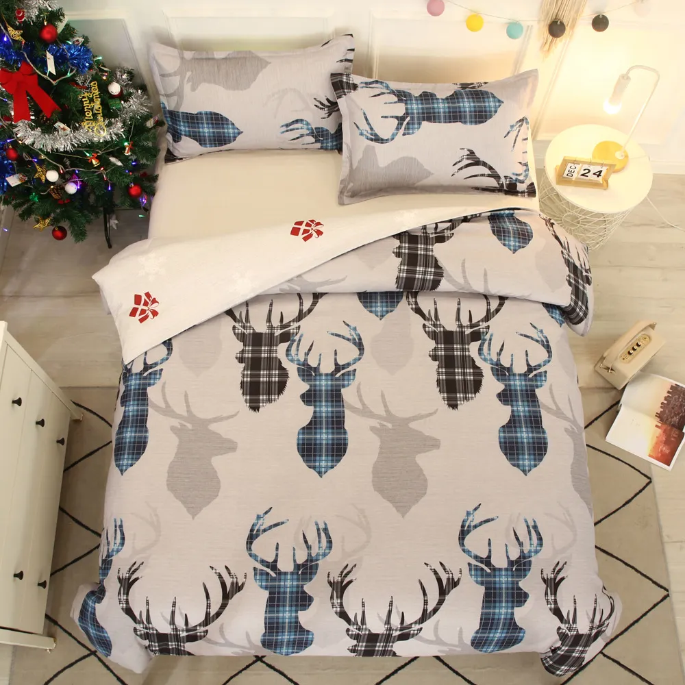 Ensembles de draps drap-housse flocon de neige, ensemble de literie joyeux noël, pleine taille pour enfants filles femmes, décor de chambre, lit de dessin animé de noël