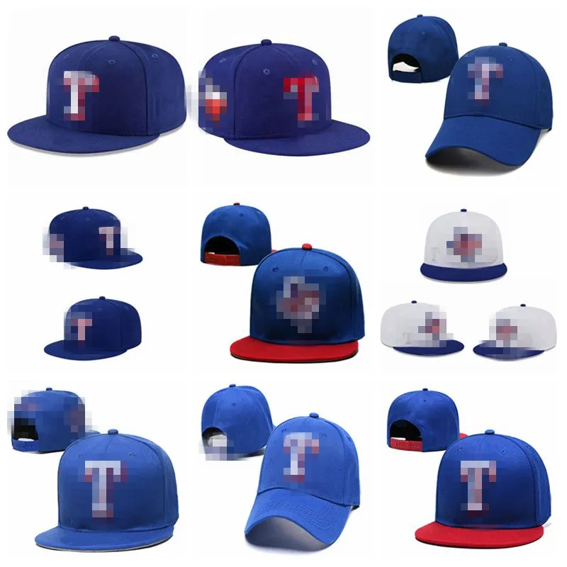 2024 Rangerses- t litera baseballowe czapki zupełnie nowa regulowana ulica Hip Hop Gorras Bones for Men and Women Snapback Hats