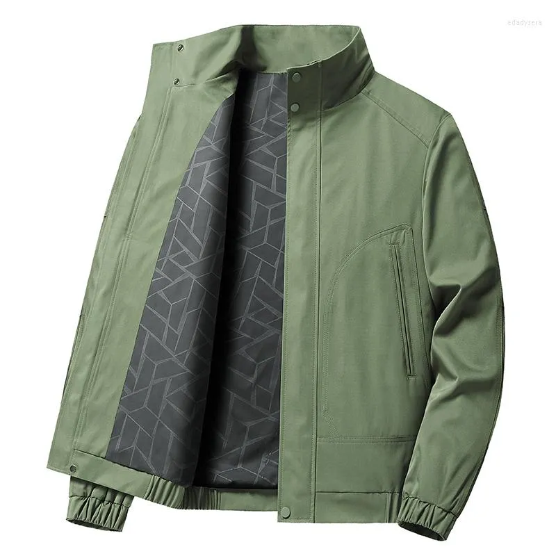 Men's Jackets Men's Spring Jacket Coats Casual Solid Color Stand Collar Men Business Windbreaker For Plus Size 8XL