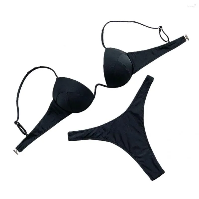 Costumi da bagno da donna Costumi da bagno per ragazze Fibbia posteriore Bikini sexy Reggiseno a triangolo Costume da bagno a vita alta