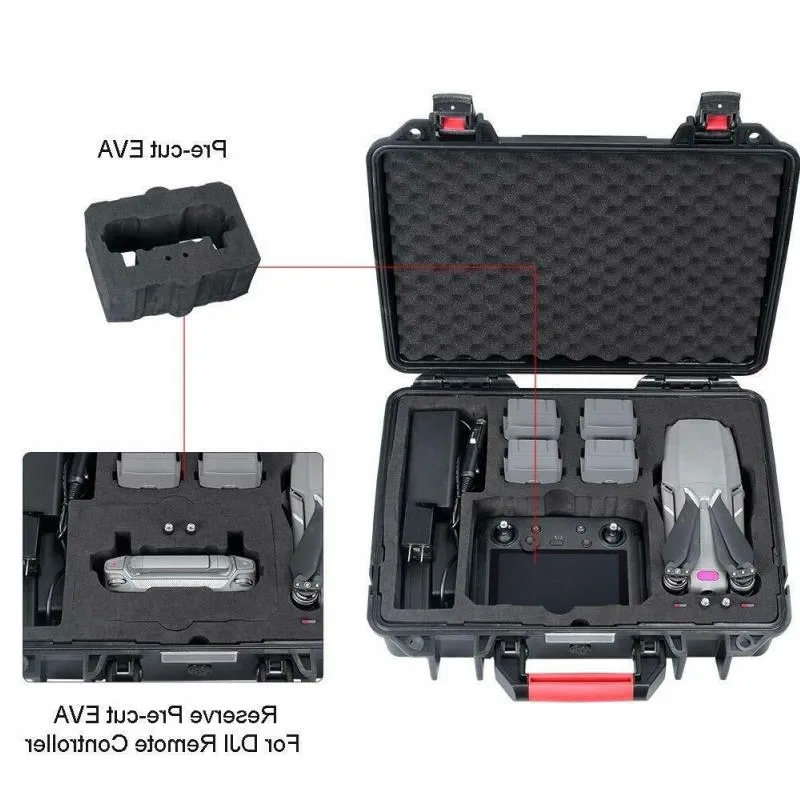 Freeshipping Smatree Waterproof Hard Case för DJI Mavic 2 Pro/Zoom med Smart Controller för intelligenta flygbatterier och Accessori STTO