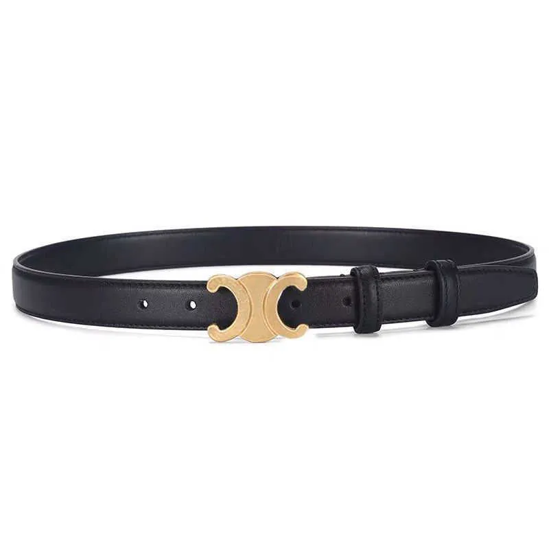 Cinturones Cinturón de diseñador Negro de cuero genuino Hebilla dorada Tiempo Limited Ceinture Femme Tan Triomphe Belt Bebelas para niñas J4Y5