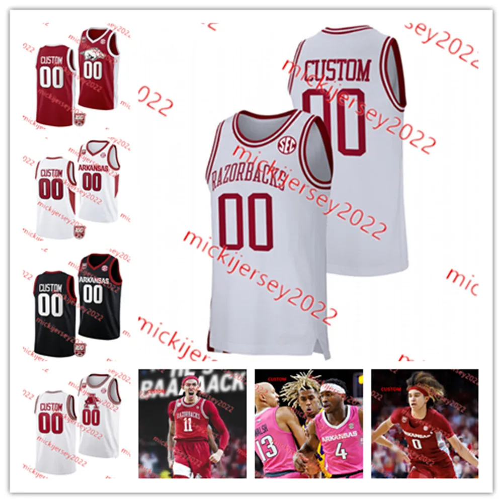 Arkansas Basketball Jersey Joseph Pinion Jalen Graham Custom Stitched Mens Youth 12 Barry