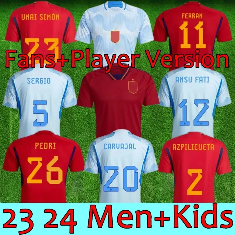 22 23 team uniform 2023 Ferran Canales Ansu Fati Koke Asnsio Asla Pedri Morata children's kit men's football shirt