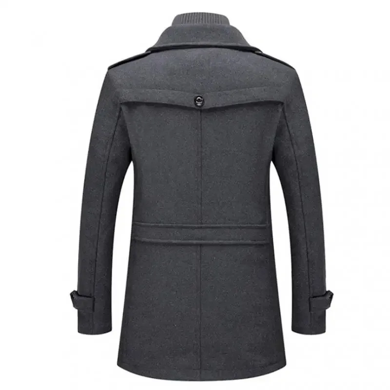 Mens thick 2025 wool coat