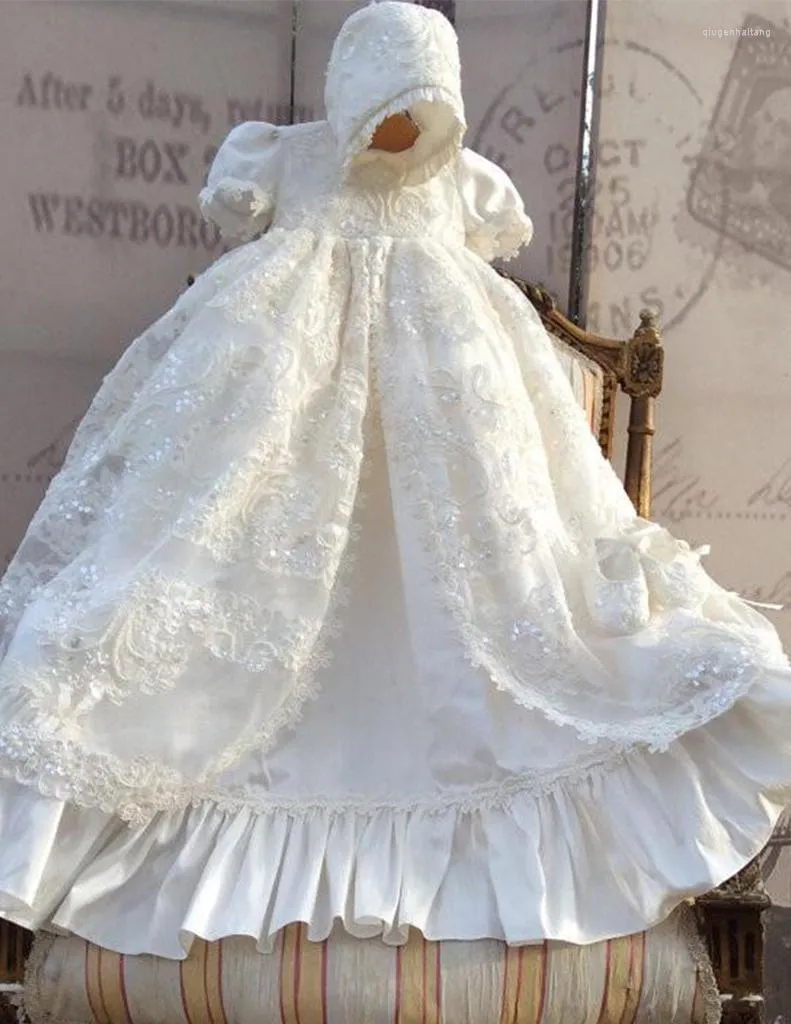 Robes de fille bébé filles robes de baptême né vêtements de baptême princesse dentelle 1ère année robe d'anniversaire